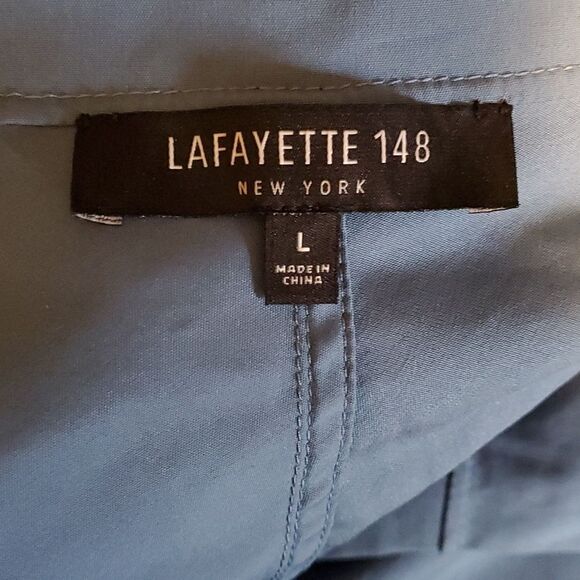 Lafayette148  New York blouse Blue L - Picture 2 of 9